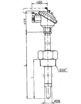WRE-12B固定螺纹套管式热电偶(安装).png